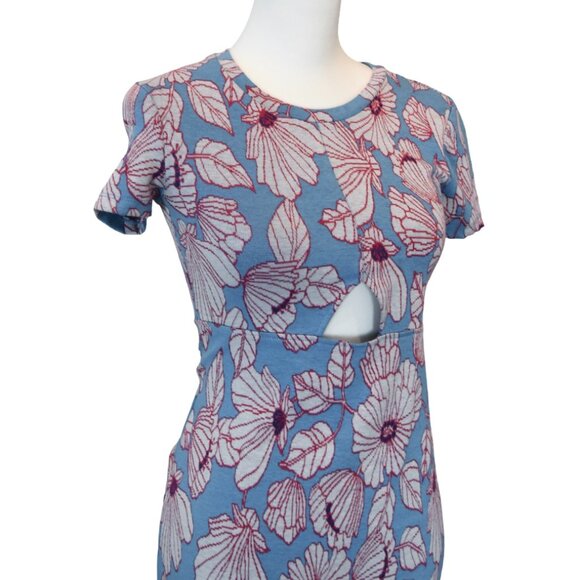 Zara Mod Floral Cutout Dress S Retro Y2K Coquettecore - Picture 3 of 8